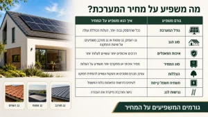 מה משפיע על מחיר מערכת סולארית ביתית